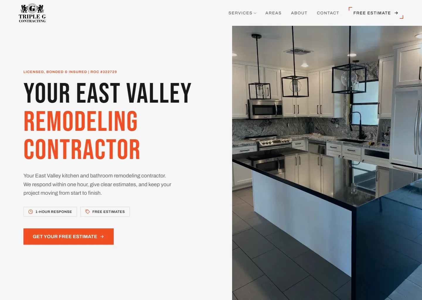 Triple G Contracting website redesigned and managed by Beyond Your Branding