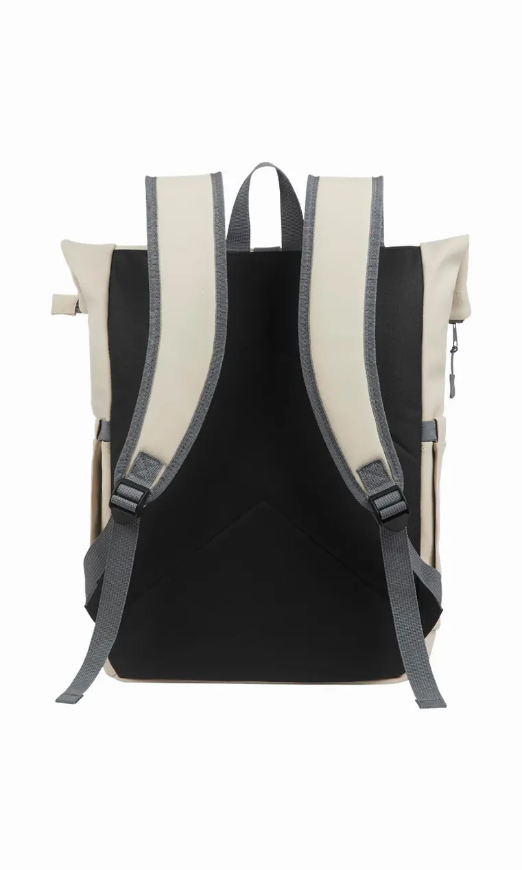 Casey PU Rolltop Laptop Backpack