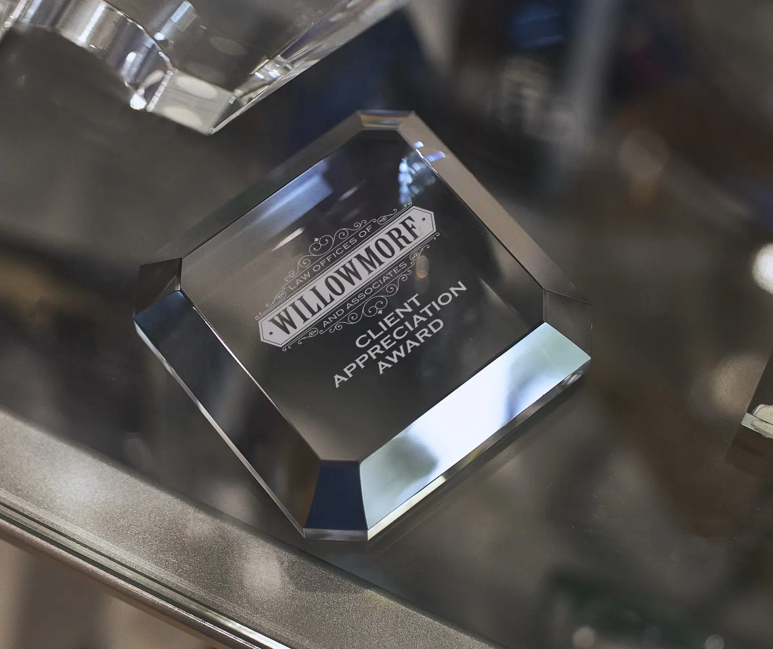 Taranto Square Crystal Paperweight