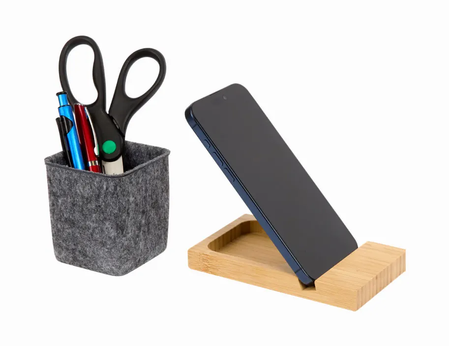 Renton Felt & Bamboo Pen/Device/Card Holder