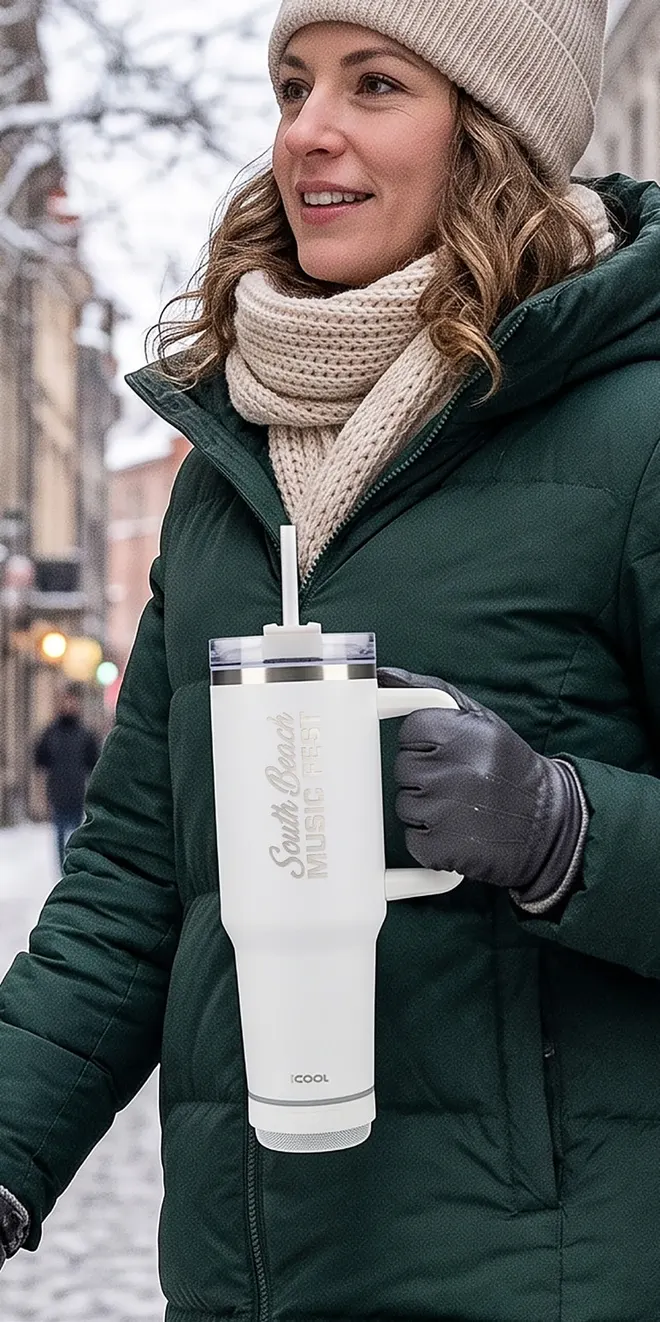 Borrego 40 oz Travel Mug with Speaker