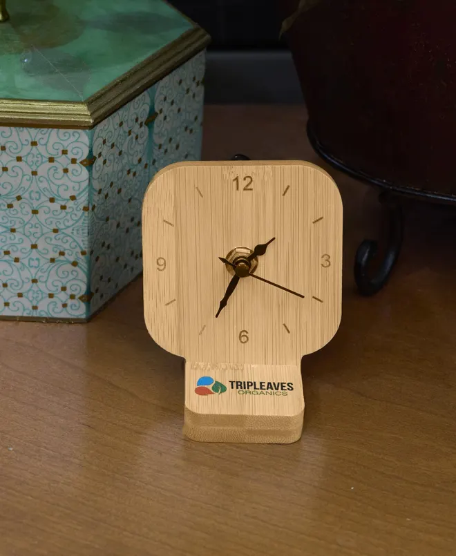 Cade Bamboo Desk Clock