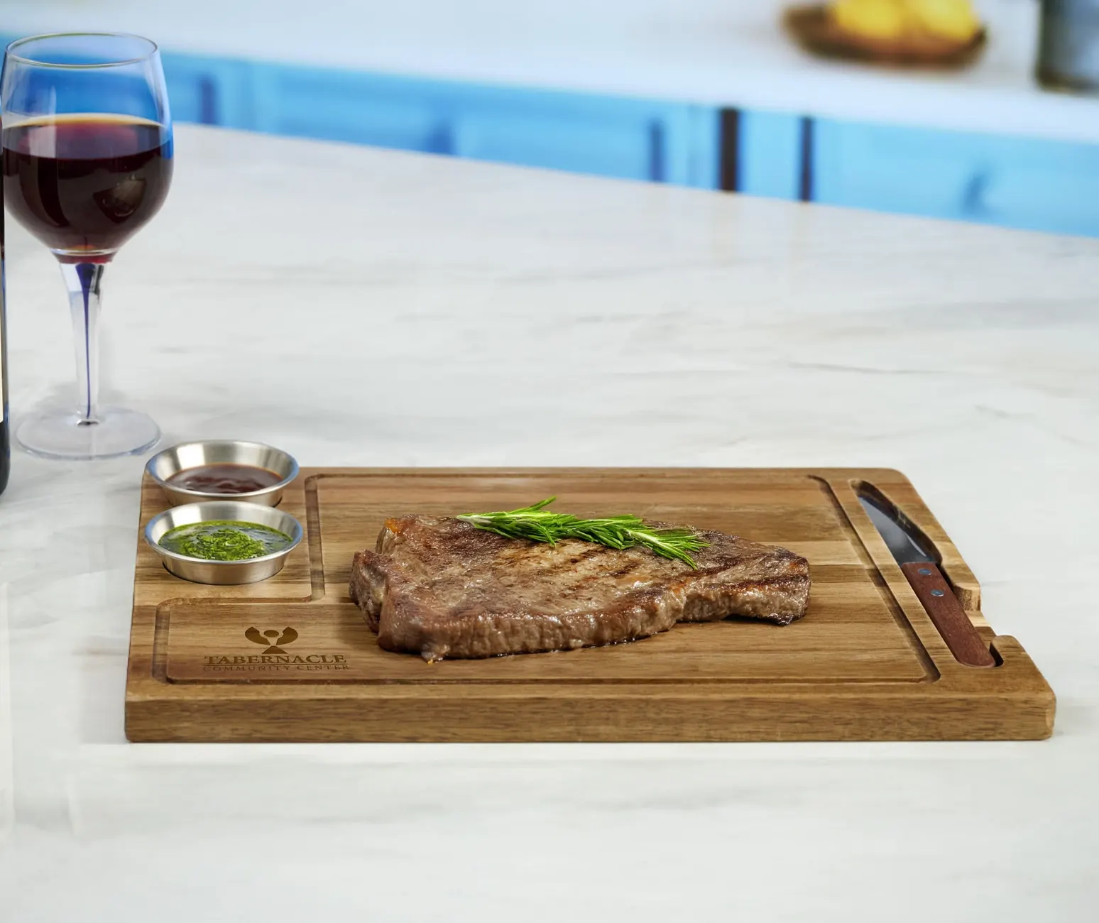 Arthur 4⁠-⁠Piece Acacia Wood Steak Board