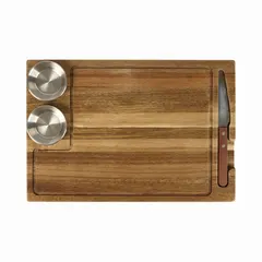 Arthur 4⁠-⁠Piece Acacia Wood Steak Board detail