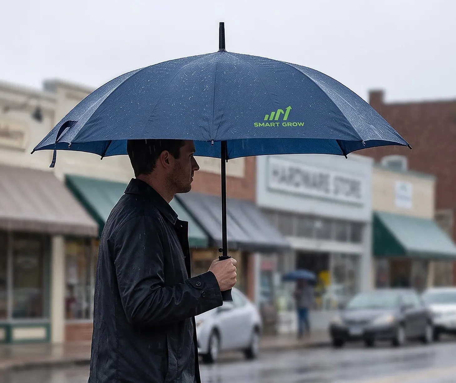 Anniston 46" Recycled Auto Open Stick Umbrella