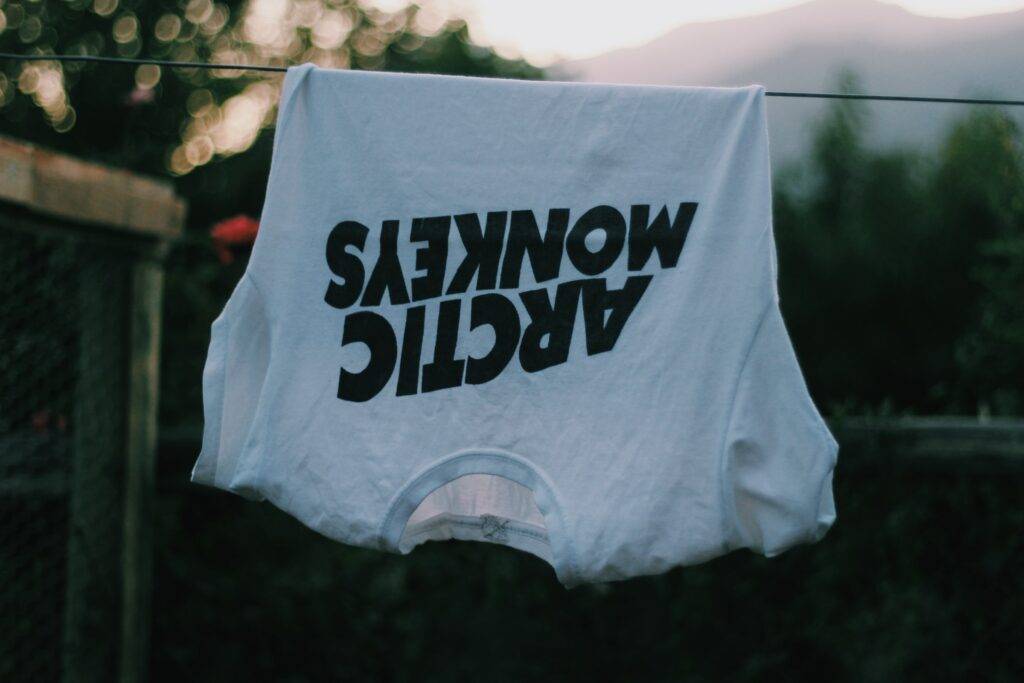 Custom shirt on clothes line