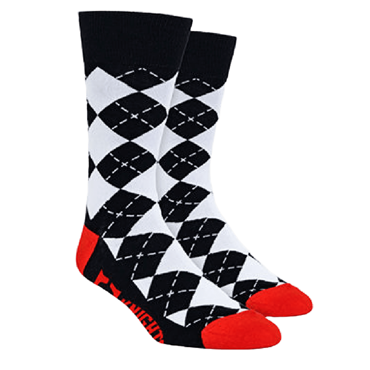 golf tournament socks with logo red black