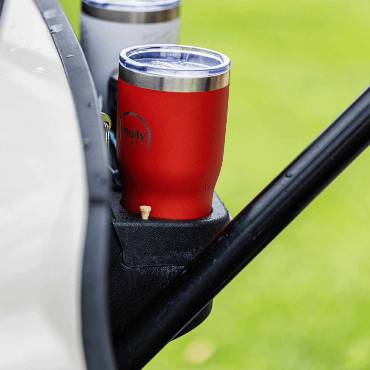 golf tournament tumbler 30oz red engraved fits in cup holder