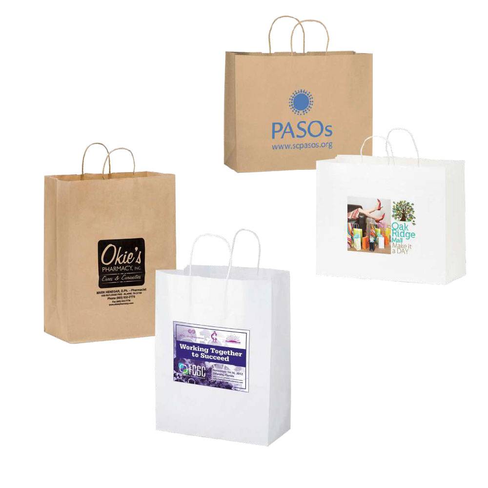 paper kraft shopper bags