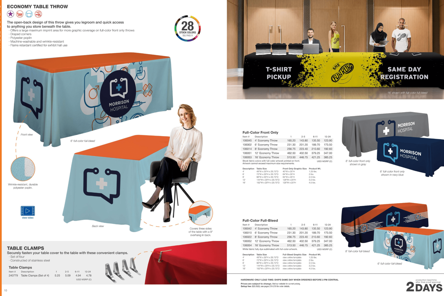 table covers catalog